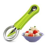 Professional Stainless Steel 3 in 1 Set, Watermelon Slicer, Fruit Slicer, Seed Remover, Watermelon Knife for Digging Pulp Fruit Separator