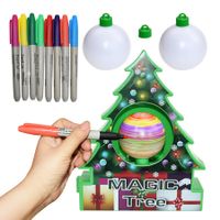 Kids DIY Craft Drawing Toy Christmas Tree Decoration Set Ball Ornaments Children Christmas Gifts Educational Toys