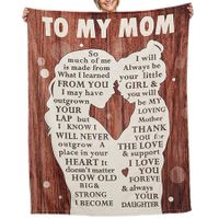 Gifts for Mom Blanket from Daughter, Mom Gifts, Mothers Day Anniversary Birthday Fleece Throw Blanket Come with a Gift Bag and a Card 150*200cmcm