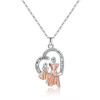 Mothers Day Gift Ideas Pendant Copper Zirconia Necklace Birthday Gifts for Mom Women From Daughter