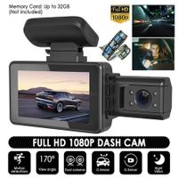 Car DVR Camera 3 inch HD 1080P Dash Cam 170 Wide Angle Night Vision Car Camera Way Loop Recording Video Recorders With G-Sensor