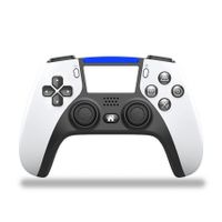 Wireless Game Controller Vibration Bluetooth Compatible Gamepad Hand Grip with Gyro (White)