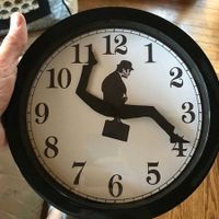 Ministry Of Silly Walk Wall Clock Comedian Home Decor Novelty Wall Watch Funny Walking Silent Mute Clock