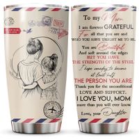 Mothers Day Gifts, To My Mom，Birthday Gifts for Mom Tumbler, 20 oz Stainless Steel Tumbler for Mom, Christmas Gifts for Mom from Daughter Son