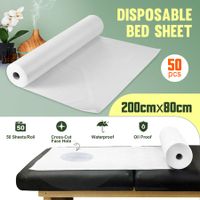 50Pcs Disposable Bed Sheet Massage Beauty SPA Salon Table Cover Protector Roll Home Travel Hotel Non-woven 200x80cm Waterproof
