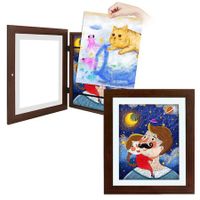 Kids Art Frames, 34*25cm Front Opening Kids Artwork Frames Changeable 3D Picture, Crafts, Children Drawing, Hanging Art, Portfolio Storage