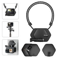 Magnetic Chest Mount + Neck Strap + Nano Snap Mount + Magnet Quick Release Base, 360 Vertical Body Attachment for GoPro Hero 5-11 Insta360 DJI Action 2 3 Accessories