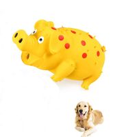 Squeaky Pig Dog Toys, Grunting Pig Dog Toy That Oinks Grunts for Small Medium Large Dogs 1Pack Yellow