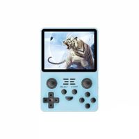 Handheld Retro Game Console 3.5 Inch IPS Screen Built-in 10000 Games PS1/PSP/GBA/GBC/BIN/FC/MD 16G+64G-Blue