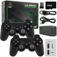 64G Retro Video Game Console Built in 10000 Game in TF Card HDMI Output HD Console with Dual 2.4G Wireless Controllers