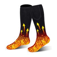 Electric Heated Socks, Battery Powered Socks for Men Women 2200mAh Rechargeable Foot Warmer for Winter Hunting Fishing, 3 Heating Level Settings