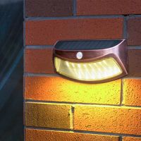 Solar Powered Step Lights, Elegant Curved Modern Design with 8 LED Warm White Color 1 Pack