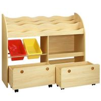 Keezi Kids Bookshelf Children Bookcase Toy Storage Box Organiser Display Rack