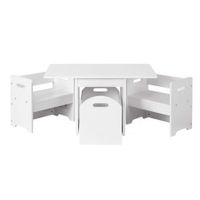 Keezi 3PCS Kids Table Chairs Hidden Storage Box Toy Activity Multi-function Desk