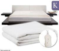 Fitted Electric Blanket with Heat Controller & Overheat Protection - King