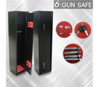 6 Gun Lockbox Steel Firearm Storage Safe Cabinet