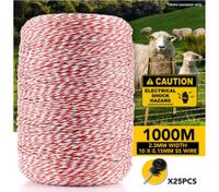 1000M Electric Fence Polywire Electric Fence Wire Rope With 25PCS Insulators