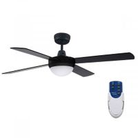 Devanti 52 inch Ceiling Fan w/Light w/Remote Timer - Black