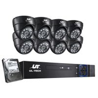 UL-tech CCTV 8 Dome Cameras Home Security System 8CH DVR 1080P 1TB IP Day Night