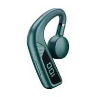 V18 Bone Conduction Headphones Bluetooth5.0 Earbuds With Earhooks With LED Digital Display Business Wireless Earphone For Phones Color Green