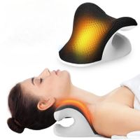 Heated Neck Stretcher with Magnetic Pillowcase, Neck and Shoulder Relaxer Chiropractic Cervical Traction Pillow