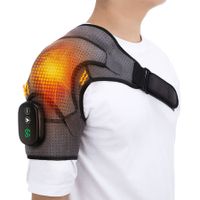 Heated Shoulder Wrap with Vibration, Wireless Heating Pad for Shoulder, 3 Vibration and Temperature Settings, LED Display