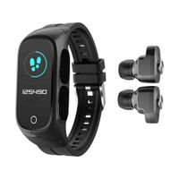 N8 2 in 1 TWS Smart Bracelet Wireless Bluetooth Headphones,Smart Watch Call Heart Rate Blood Pressure Sleep Monitor Women Men Sport Smart Band