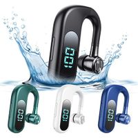 Newest Single Ear Stereo In-ear Earphone Long Standby Bluetooth Wireless Business Headset Hands-free Driving Stereo Earbuds Color Green