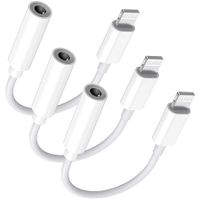 Lightning to 3.5 mm Headphone Jack Adapter,[Apple MFi Certified] 3 Pack iPhone 3.5mm Headphones/Earphones Jack Aux Audio Dongle Adapter Compatible for iPhone 14 13 12 11 XS XR X 8 7,Support All iOS (3Pack)