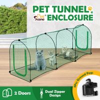 Cat Tunnel Enclosure Bird Cage Net Pet Netting Rabbit Parrot Bunny Chicken Indoor Outdoor Fence Poultry Mesh Kitten Fencing Portable