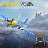 2023 NEW Series RC Plane for Adults and Kids, 4 Channel Hobby Remote Control Airplane P51 Mustang Fighter with 6-Gyro System for Beginners Learning to Fly