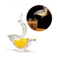Manual Lemon Juicer, Acrylic Manual Lemon Slice Squeezer, Transparent Fruit Juicer Home Kitchen Bar Gadget