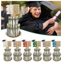 2023 Graduation Gift Moneys Holder Creatives Congrats Grad Holder Figurines Graduation Tiered Cake Miniatures Color Orange