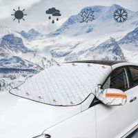Car Windscreen Cover Winter Windshield Snow Cover Car Frost Windscreen Cover With Side Mirror Covers Thick Magnetic 160*145cm