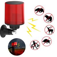 Solar Sensor Alarm Light Alarm Animal Repellent Anti-wild Boar Drive Professional Alarmanti-theft Flashing Waterproof Alarm Sire