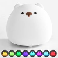 7-Color Dimmable Night Light, Bedside Lamp, Night Light for Baby Shower, USB Rechargeable
