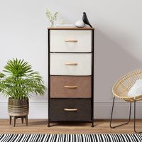 Dresser Storage Unit Chest of 4 Drawers Bedroom Table Furniture Cabinet Organizer Living Room Hallway Clothes Organiser Tower