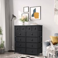 Dresser TV Unit Stand Storage Table Chest of 12 Drawers Bedroom Living Room Hallway Furniture Organizer Clothes Organiser