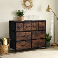 Dresser TV Unit Table Chest of 8 Drawers Storage Cabinet Stand Bedroom Living Room Hallway Furniture Organizer Clothes Organiser