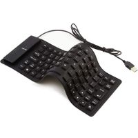Silicone Mute Soft Keyboard 85-key Computer Keyboard USB Wired Keyboard Portable Mini Laptop Pc Folding Waterproof Keyboard