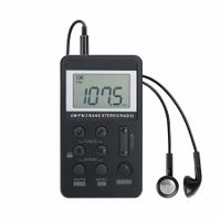 Personal AM/FM Pocket Radio Portable,Mini Digital Tuning Walkman Radio,with Rechargeable Battery,Earphone,Lock Screen for Walk/Jogging/Gym/Camping