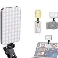 60 LED High Power Rechargeable Clip Fill Video Light with Adjusted 3 Light Modes for Phone Laptop Makeup Vlog