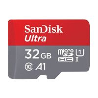 SanDisk 32GB Ultra MicroSDHC UHS-I Memory Card with Adapter - 98MB/s, C10, U1, Full HD, A1, Micro SD Card - SDSQUAR-032G-GN6MA (1 Pack)