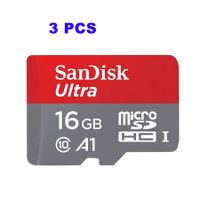 SanDisk 16GB Ultra microSDHC UHS-I Memory Card (3x16GB) - SDSQUAR-016G-GN6MM (3 Pack)