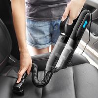 Car Vacuum Handheld Cleaner Tire Inflator For Car 12V Auto Shut Off Air Compressor With Led Light 4 In 1 Portable Vacuum Cleaner With Air Pump