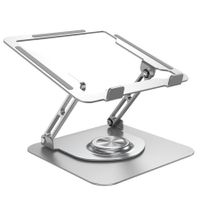 Laptop Stand for Desk, Adjustable Computer Stand with 360 Rotating Base for All 10-16 Inch Laptops