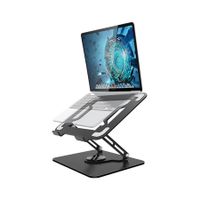 Desktop Stand, Adjustable Stand with 360 Rotating Base for All 10-16 inch laptops (Black)
