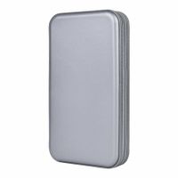 CD Holder,80 Capacity CD/DVD Case Holder Portable Wallet Storage Organizer Hard Plastic Protective Storage Holder for Car Travel(80 Capacity,Grey)
