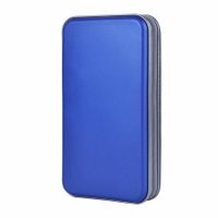 CD Holder,80 Capacity CD/DVD Case Holder Portable Wallet Storage Organizer Hard Plastic Protective Storage Holder for Car Travel(80 Capacity,Blue)
