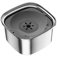 3L Dog Water Bowl 101oz Stainless Steel Dog Bowl No Spill Large Capacity Dog Food Water Bowl Slow Water Feeder,Spill Proof Pet Water Dispenser Vehicle Carried Travel Water Bowl for Dogs,Cats (Grey)